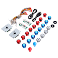 Miniatyrbild 2 av 5: DIY Arcade Game Joystick Set USB Computer Chip Control Panel för PS3/PC Gamepad Button med Ljus