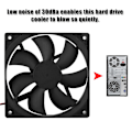 Miniatyrbild 4 av 5: 12CM Datorfläkt Bärbar Tyst Intern Dator CPU Chassi Kylfläkt 2Pi