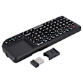 Miniatyrbillede 4 af 5: 2,4 GHz trådløs touchpad/genopladelig ultra mini tynd USB-baggrundsbelyst tastatur til PS3/4, til XBOX 360