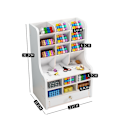 Miniatyrbilde 3 av 5: Trefarget pennholder oppbevaringsboks jb16-2 hvit