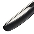Miniatyrbillede 2 af 4: Barberkniv i rustfrit stål med lige kant, foldbar Black