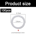 Miniatyrbillede 2 af 5: 100 stk. Plastik Binder Ringe Plastik Løsblade Ringe Multi-Co