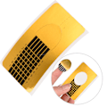 Miniatyrbillede 1 af 2: 50 stk./sæt Neglekunst Tip Akryl UV Gel Forlængelse Guide Form Mærkat Manicure Tilbehør