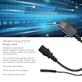 Pikkukuva 8 / 8: IEC320 C14 - C13 C7 -virtajohto, vedenpitävä IEC320 -virtajohto projektoreille 100-250 V 32 cm