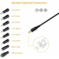 Miniatyrbild 2 av 5: Universell AC-adapter för hushållselektronik, Multispänningsströmförsörjning med justerbar spänning för CCTV-kamera, Babyvakt