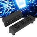 Miniatyrbild 1 av 8: Spelkonsolens kylfläkt USB-driven automatisk intelligent extern kylare med HUB för PS4 Slim Host