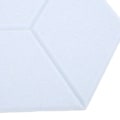 Miniatyrbild 4 av 8: 12 st Ljudabsorberande Kilformade Hexagoner Fasade Kanter Akustiska Dämpningspaneler för Inspelningsstudio Grå Vit