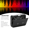 Miniatyrbillede 6 af 8: TON007B Bluetooth Kassetteafspiller med Hovedtelefon Auto Reverse Funktion Stereo KassetteafspillerSort