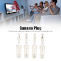 Miniatyrbild 6 av 8: 4-pack högtalarbananstickpropp, korrosionsbeständig, silverpläterad finish, bananstickpropp för 4,5 mm / 0,18 tum högtalartråd