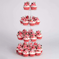 Miniatyrbild 5 av 5: Klar Akryl Dessertdisplay, Stilfull Presentation av Flervånings Cupcakeställ, Lätt att Montera, Professionellt Utseende, Lämplig för Alla Fester
