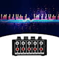 Miniatyrbillede 1 af 8: Stereo Mixer Passiv 4-kanals Audio Line Mini RCA Bærbar til Computer Telefon Tablet