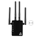 Miniatyrbild 2 av 5: AC1200 Trådlös Repeater 2.4G/5G Router 1200Mbps Signal Amplifier Extender 100–240V US-kontakt