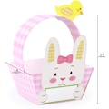 Pikkukuva 2 / 5: HOWAF 10 DIY Paper Easter Baskets Pääsiäislahjakorit Tytöille Pojille Koristeluun ja Täyttöön Mini Pääsiäismunilla, Makeisilla, Suklaalla tai Pääsiäislahjoilla