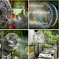 Miniatyrbild 3 av 5: Utomhus Fläktsystem med Dimma, Förmonterad Design för Omedelbar Installation, Oberoende Kulventil för Exakt Kontroll, Effektiv Dimkylning för