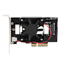 Miniatyrbillede 1 af 5: Adapterkort PCIE X4 NVMe M.2 NGFF 2280 SSD med køleventilator til PClE X4 konvertering