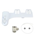 Miniatyrbilde 2 av 8: Bidet-tilbehør Selvrensende Dobbel dyse Justerbart vanntrykk Kaldtvanns toalettbidet for feminin vask 1/2