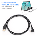 Miniatyrbild 3 av 5: C0402 1M Vinkel Micro USB till USB Anslutningskabel för Dataöverföring Laddning