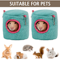 Miniatyrbillede 4 af 5: 2 stk. Mini Hamster Seng Huler og Huse, Bomuld Mini Dyr