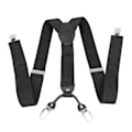 Miniatyrbillede 2 af 8: Sort Y-formet herrebukser skulderstrop med 4 clips elastisk skridsikker justerbar Y-ryg seler sort