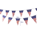 Miniatyrbild 2 av 5: Patriotiska Dekorationer för Självständighetsdagen, Amerikanska Flaggbanderoller, Stjärnor och Ränder, Enkel Installation, Väderbeständig, Röd Vit och Blå