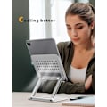 Miniatyrbild 6 av 8: Justerbart Tabletstativ, Universellt Kompatibelt Aluminium iPad-Stativ För 7 Till 13,3 Tums Enheter, Tyngre Bredare Bas För Extra Stabilitet, Silver