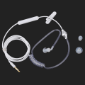 Miniatyrbild 2 av 5: In-ear-headset med luftrörssäkerhetssnäcka med mikrofon för IOS för Android Vit