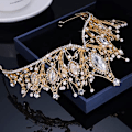 Miniatyrbillede 5 af 5: Dronning Krone Gotisk Rhinestone Bryllup Tiaraer og Krone til Bri