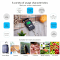 Miniatyrbild 3 av 5: Fiskvåg Med Måttband, Inbyggt Måttband Noggrann Digital LCD-Display, Högprecisions Töjningsgivare För Utomhusaktiviteter: