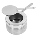 Miniatyrbild 2 av 8: Buffévärmelösningar, Bränslehållare i rostfritt stål för cateringutrustning, Chafing Dish-tillbehör med säkerhetstäckta Sterno-hållare, Portabla