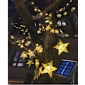 Miniatyrbillede 6 af 6: Solar Lyskæde Udendørs 7M 50 LED Vandtæt Stjerne Dekorativ Jule Solcellelampe til Fest, Bryllup, Have, Butik, Hjem Udendørs (Gul) Blanc