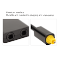 Miniatyrbilde 8 av 8: Optisk kabelsplitter 1 inn 2 ut Surround Sound Digital Optisk Fiber Lydkabel for DVD CD-spiller Datamaskin Forsterker Svart