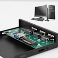 Pikkukuva 5 / 5: 3-porttinen USB3.0 + 1-porttinen USB3.1 tyypin C -liitäntälaajennuskorttipaneeli, musta