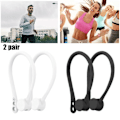 Miniatyrbillede 5 af 5: 2 par ørekroge til Apple 1 2 Anti-fald Bluetooth-headset Ørekroge Øretelefonholder til løb, jogging, cykling