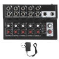 Miniatyrbillede 1 af 5: 100-240V Bærbar 10-kanals Stereo Audio Sound Mixer Karaoke Mikrofonforstærker Konsol