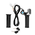 Miniatyrbillede 2 af 8: Elektrisk cykel Twist Throttle Grip Lock Key Set LED-indikator til motorcykel scooter 48V