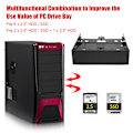 Miniatyrbilde 2 av 5: OImaster 2,5\" / 3,5\" HDD / SSD til 5,25\" Diskettstasjon Bay Datamaskin Monteringsbrakett