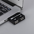 Miniatyrbild 5 av 5: Mini USB-hubb av hög kvalitet för laddare, förlängare för bärbar dator/stationär dator, svart