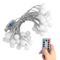 Miniatyrbild 5 av 5: 40LED Globe Ball String Lights 6M USB Dekorativa Hängande Ljus med 8-Läge för Inomhus Utomhus Varm Ljus