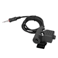Miniatyrbillede 3 af 5: U94 PTT-kabel stikadapter passer til YAESU Vertex VX‑6R/VX‑7R Walkie Talkie
