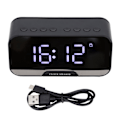 Miniatyrbild 1 av 5: D-88 Multifunktionell Bluetooth-klockhögtalare Bärbar Dubbel väckarklocka Funktion Högtalare för sovrumskontor