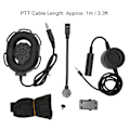 Miniatyrbillede 4 af 5: 3,5 mm Walkie Talkie Headset med støjreduktion Justerbar mikrofon 2-vejs radiohovedtelefon med vandtæt PTT-adapter