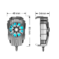 Miniatyrbillede 2 af 5: Mobiltelefon Køler Køleventilator Gamepad Holder Beslag Ventilator Radiator
