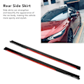 Miniatyrbild 8 av 8: 8PCS Bil Karosseri Styling Sido kjol Ljus Svart Röd Trim Splitters Diffuser Winglet Universal för Civic