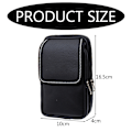 Miniatyrbild 5 av 5: Vertikal PU läder mobiltelefon Fanny pack herr bär bälte multifunktion mobiltelefon väska