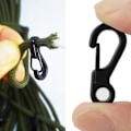 Miniatyrbild 4 av 5: Multifunktionell karbinhake, Mini fjäderhängande spänne zinklegering krok nyckelring för utomhusvandring, lättviktig &amp; hållbar utrustning för dina äventyr