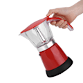 Miniatyrbilde 5 av 5: 300 ml/6 kopper 480W elektrisk mokkakanne avtakbar kjøkken komfyrtopp kaffetrakter rød