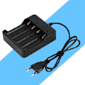 Miniatyrbillede 2 af 5: 4 Slots Batterioplader Til 18650 Genopladelig Lithiumbatteri EU-stik
