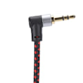Miniatyrbillede 3 af 5: 90° 3,5 mm han-stik til 2RCA han-lydkabel ABS stereomikrofonkabel til DVD-højttaler