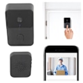 Miniatyrbild 1 av 8: WIFI Video Dörrklocka HD 1080P IR Nattvision Fjärrvisuell Intercom Dörrklocka för Hem Svart