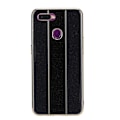Miniatyrbillede 2 af 2: Elektroplet blødt gummi + plexiglas linse anti-fald telefoncovers til OPPO A7X/F9 (sort)